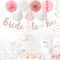 Light-Pink Rose-Gold Bachelorette Party-Decorations - 21pcs Baby Bridal Shower Banner Garland, Bride To Be Paper Streamers Lanterns,flower Tissue Pom Poms Fan Supplies,Wedding Backdrop Decor